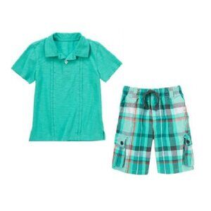 NWT Gymboree Safari Ranger Polo Top and Plaid Cargo Shorts  Kid 4